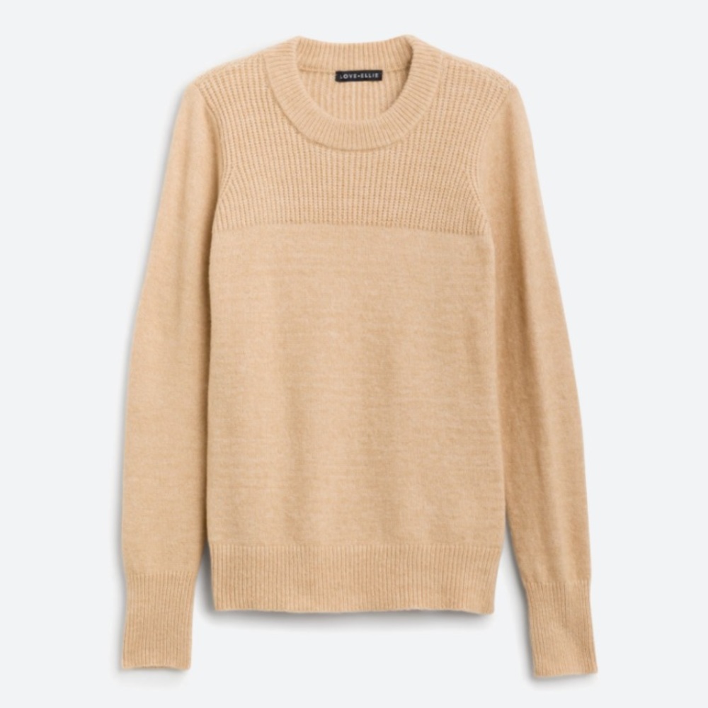Cream crew neck sweater. XS. Worn less than 5 times.